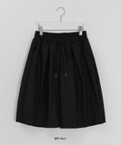 Coal Pintuck Cotton Banding Bermuda Pants