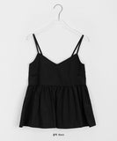 Rohey Nylon Pin Tuck Layered Bustier Sleeveless
