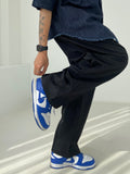 Layered Gosi nylon wide pants