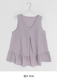 Kahina Layered Frill Sleeveless Blouse