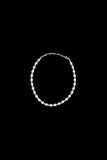 silver pearl necklace - A