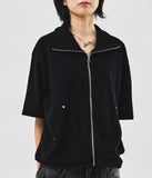 Kei Half Knitted Zip Up