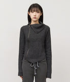 (W) Shield Slash Knitted Zip Up