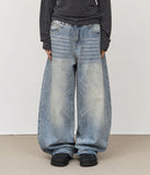 Mint Brushed Wide Denim