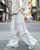 Unbalanced big cargo pants