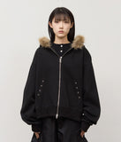 Yuka Eyelet Zip Hoodie