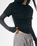 Lottie front drape T-shirt