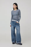 Popit Ribbed Wide Jeans