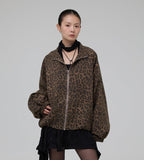 Drape Leopard Jacket