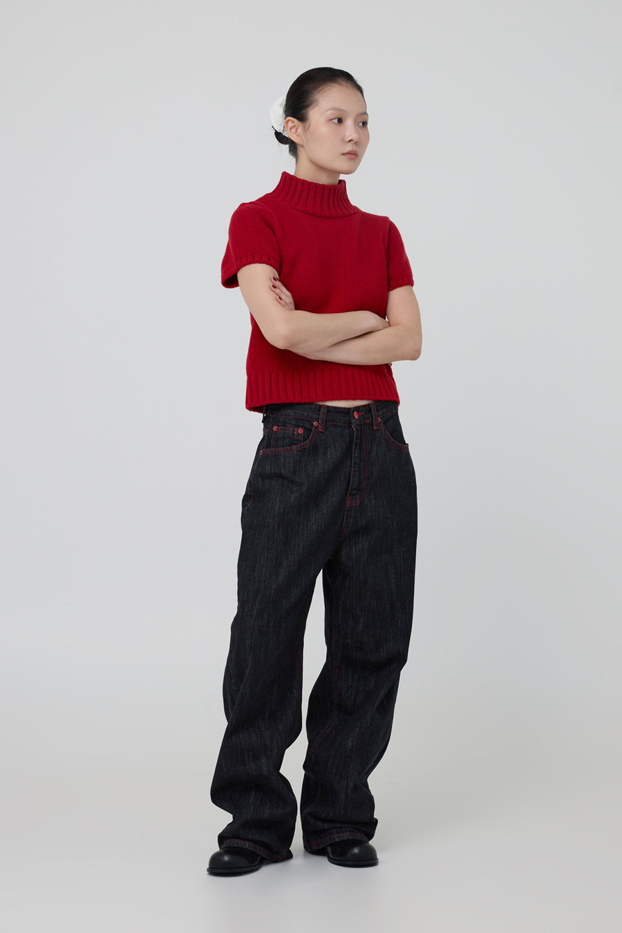 【PORTERNA】Redney Heart Wide Jeans PORTERNA(ポルテナ) - レッドニーハートワイドジーンズ / Redney