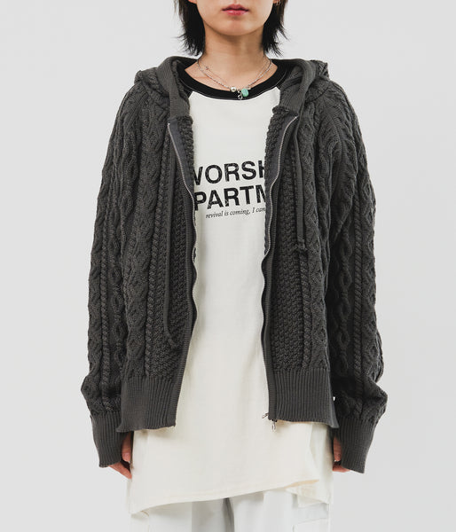 HI FI FNK(ハイファイファンク) - スパイクケーブルニットジップ HI FI FNK(ハイファイファンク) - スパイクケーブルニットジップ