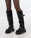 Philly Leather Buckle Boots
