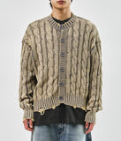 Bleaching Cable Cardigan