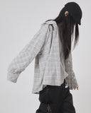 Rai over hooded check shirt