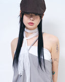 Wrinkle see-through summer scarf