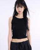 Cookie wide binding cropped sleeveless top