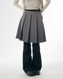 Grace pleated midi skirt