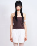 Wendy color binding sleeveless top