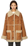 Marking shearling short coat