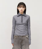 (W) Iron High Button Top