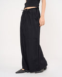 Mode slit string long skirt