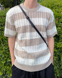 Brine round neck striped knit