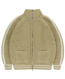 TRACK KNIT ZIP-UP