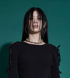 tweed layered necklace