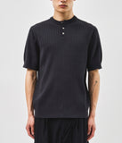 Raw Button Henleyneck Knit