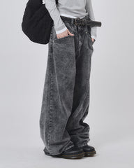 STONE  ダークグレー デニムパンツ STONE ダークグレー デニムパンツ カジュアルで快適に履き