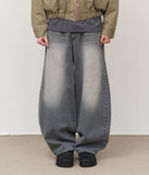 Offer Curved Washed Denim