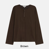 Deck Stitch Henley Neck Long Sleeve Tee