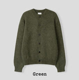 Heyri Wool Cropped Knit Cardigan
