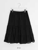 Saya Tiered Banding Midi Skirt
