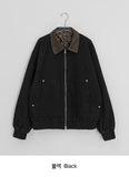 Lano Washing Color Matching Collar Work Jacket