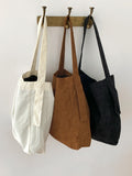 Dots corduroy big shoulder bag
