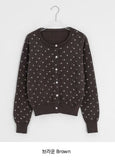 Hikyan Flower Round Knit Cardigan