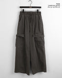 Ond Pigment Pocket Banding Long Wide Cargo Pants