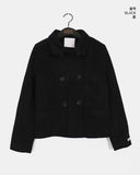 Romkin Cut Collar Short Jacket Coat