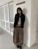 Lida Balloon Fit Cotton Wide Pants