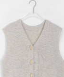 Mekon Toggle Button Wool Knit Vest - Wool 50