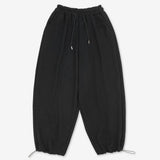 Fire embroidered string training pants