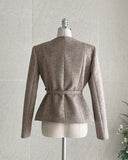 Redia Wool Herringbone Short Jacket (Belt set)