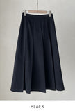 Milka Wool Brushed Pleated Long Skirt