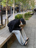 Handwarmer chest pocket hooded shirt