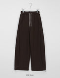 Kukuna banding string side cut brushed wide jogger pants