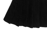 Olda Corduroy Buckle Mini Skirt