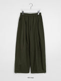 [unisex] Hano banding key ring cut wide cotton pants