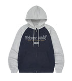 Vintage Raglan Hood Zip-Up