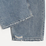Road Damage Wide Denim Pants